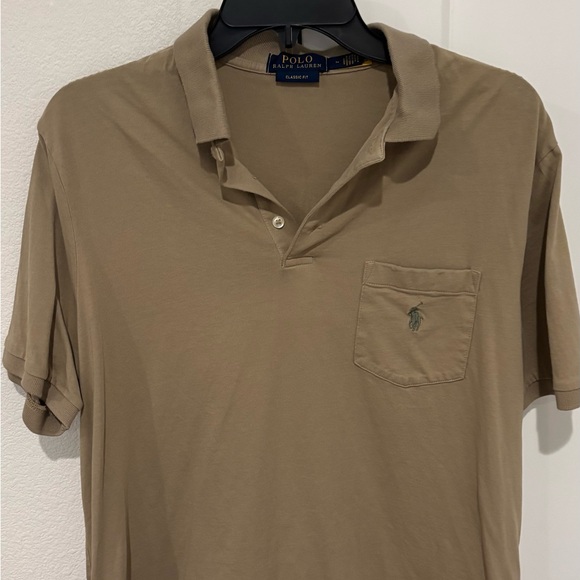 Polo by Ralph Lauren Men's Beige Polo Shirt - Picture 1 of 2